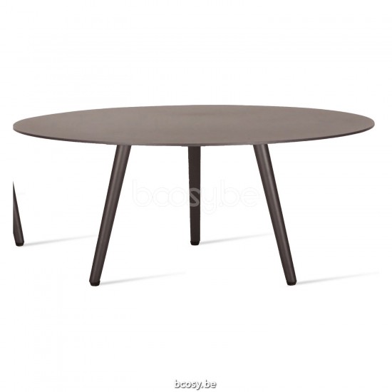 Vincent Sheppard Leo Ronde Tuinsalontafel Dia 70 Lava Aluminium frame.