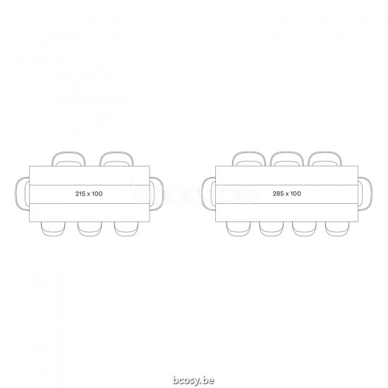 Table D'extérieur Matteo Vincent Sheppard Matteo 215x100 Table de Jardin Cadre en Aluminium Blanc dune.