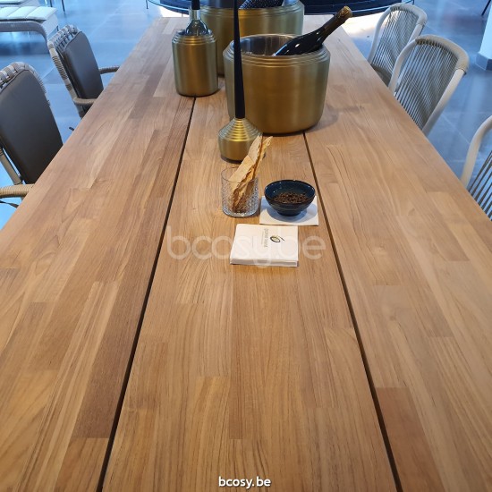 Vincent Sheppard MATTEO Table de Jardin Matteo 285x100 Table de Jardin Cadre en Aluminium Blanc dune.