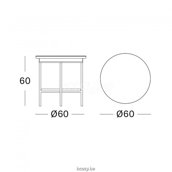 Vincent Sheppard Vincent Sheppard Avignon Round Garden Side Table Oyster Lloyd Loom.