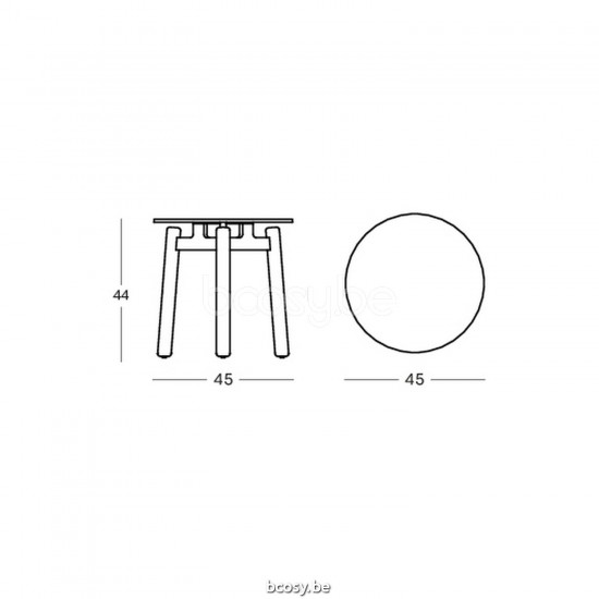 Vincent Sheppard Vincent Sheppard Lento Round Garden Side Table Round Untreated Teak frame Portland Ceramic top.