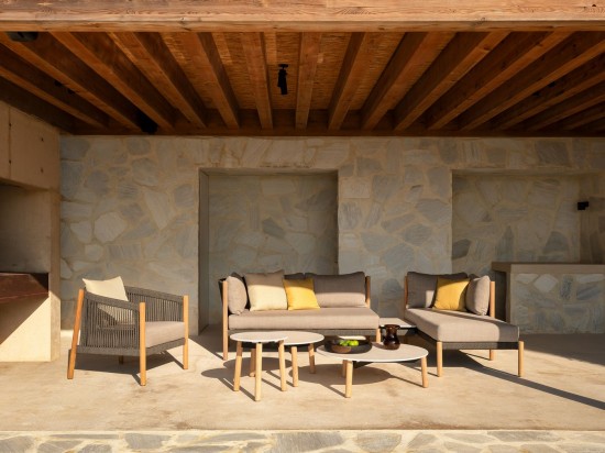 Vincent Sheppard Lento tuinsalontafels bijzettafels koffietafels voor buiten terras Onbehandeld teakhout frame Round.