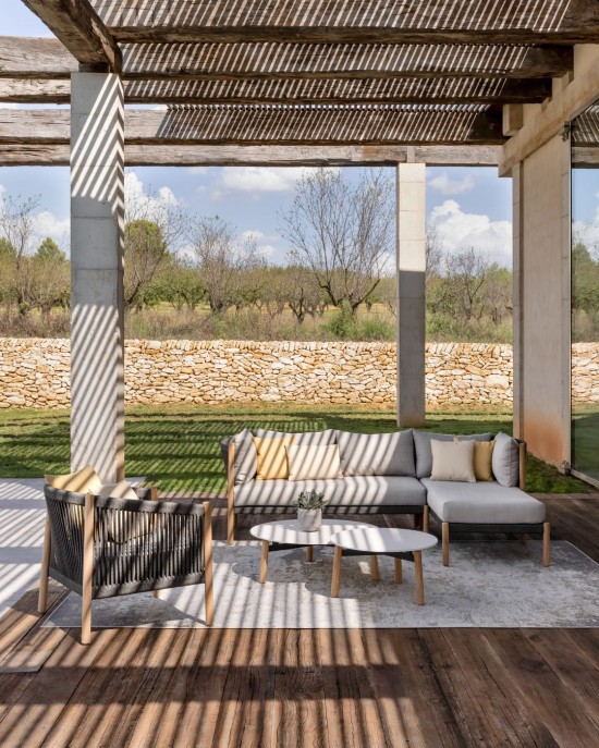 Vincent Sheppard Lento tuinsalontafels bijzettafels koffietafels voor buiten terras Onbehandeld teakhout frame Round.