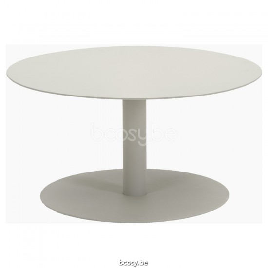 Vincent Sheppard Kodo Ronde Tuinsalontafel Dia 68 Dune White Aluminium frame Dune White Aluminium Tafelblad.