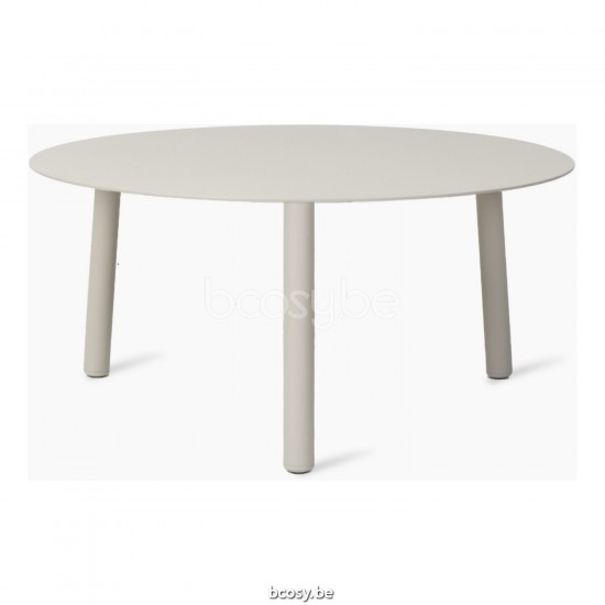 Vincent Sheppard Vincent Sheppard Lilo Round garden Coffee Table Dia 68 Dune White Aluminium frame Dune White Aluminium top.