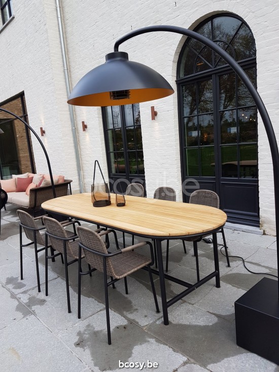 Vincent Sheppard Wicked Garden outdoor dining tables Black Aluminium frame 250x90.