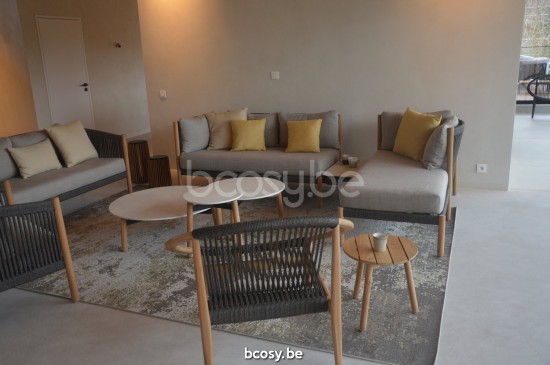 Vincent Sheppard Anton Tables d'appoint de jardin Cadre en Teck non traité Round.