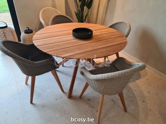 Vincent Sheppard Noa Garten Aussentische Rahmen aus Unbehandeltes Teakholz Round.