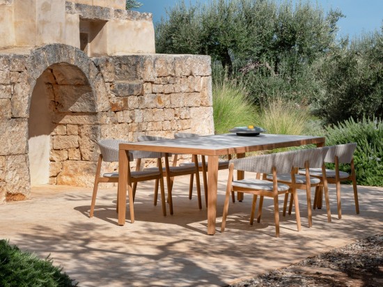 Vincent Sheppard Volta tables de jardin Cadre en Teck non traité 310x100.