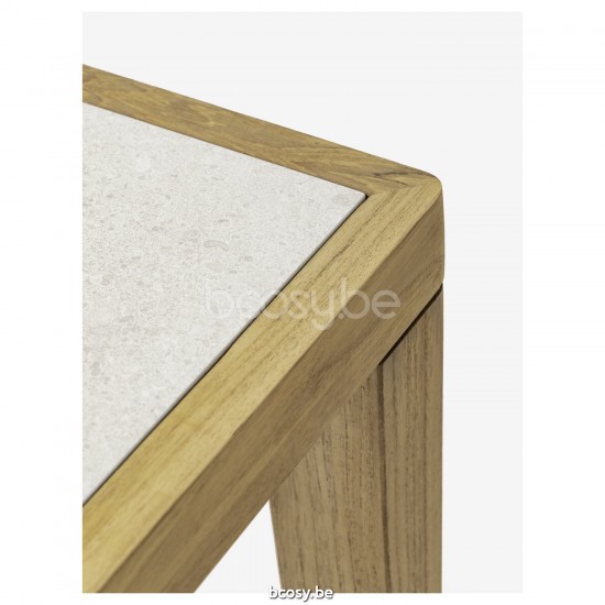 Vincent Sheppard Volta 240x100 Table de Jardin Cadre en Teck non traité dessus de table Céramique Masai Blanco.