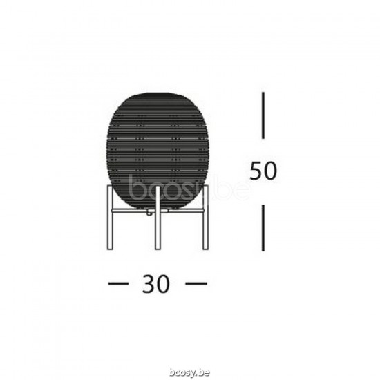 Vincent Sheppard Vincent Sheppard Sari Floor - Table Lamp Small Black Steel frame Natural Rattan.