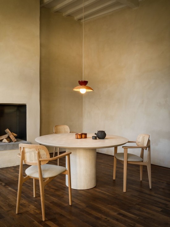 Vincent Sheppard Arvin Lampe suspendue Cadre en Céramique Maroon Rotin Naturel.