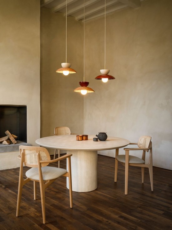 Vincent Sheppard Arvin Lampe suspendue Cadre en Céramique Mushroom Céramique Maroon.