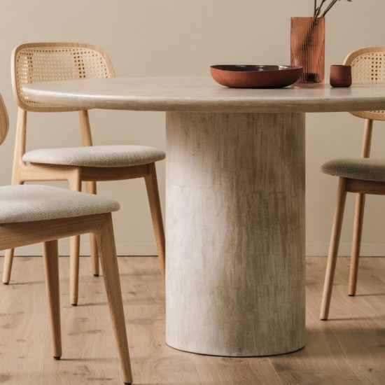 Vincent Sheppard Ari dining dinner tables Lunar White Mineral frame Round.