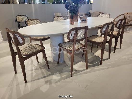 Vincent Sheppard ARI Table à manger Rond - 150 Ari 275x120 Table à manger Ellipse cadre en Minéral Blanc lunaire.