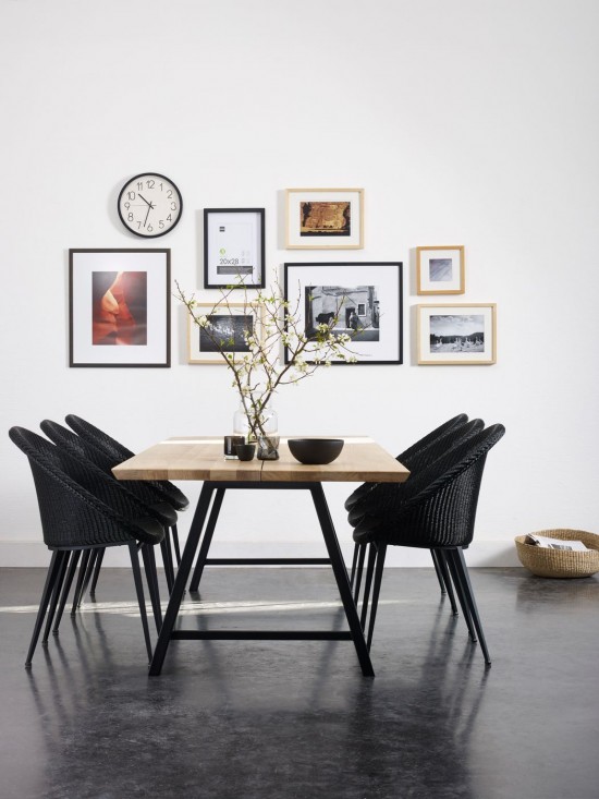 Vincent Sheppard Albert A Tisch Albert Esstisch zweiteilige Platte 260x100 Rahmen aus Schwarz pulverbeschichtet Stahl A.