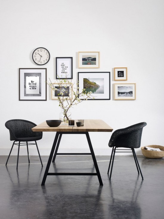 Vincent Sheppard Albert eettafels keukentafels woonkamer Zwart Gepoedercoat Stalen A frame 260x100.