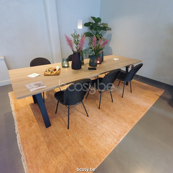 Vincent Sheppard Albert A Tisch Albert Esstisch zweiteilige Platte 300x100 Rahmen aus Schwarz pulverbeschichtet Stahl A.