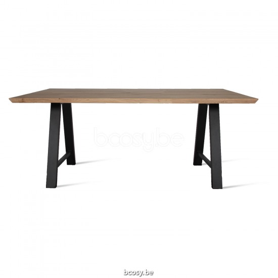 Vincent Sheppard Albert eettafels keukentafels woonkamer Zwart Gepoedercoat Stalen A frame 180x90.