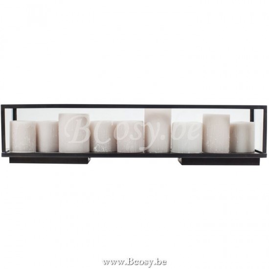 Authentage Bellefeu vitrine table long 125 cm - 11 candles wax Bronze BVT011D12.