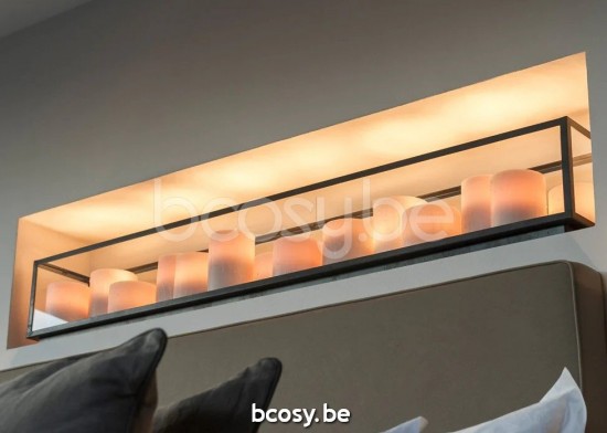 Authentage Bellefeu vitrine table long 150 cm - 14 candles wax Bronze BVT014D15.