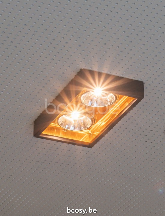 Authentage Qbri Q-Bri centonze semi recessed 1L - 18 x 18 cm Bronze QCE0L1S18.