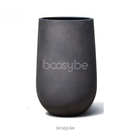 Jardinico CURVO Pot De Plantes Et Jardinière D'extérieur Rond ø45x80H Moyen Caffé.