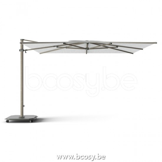 Jardinico JCP401 370x370 Square Cantilever Parasol Pole Cappuccino Canopy Ice Sunbrella Plus Marine.
