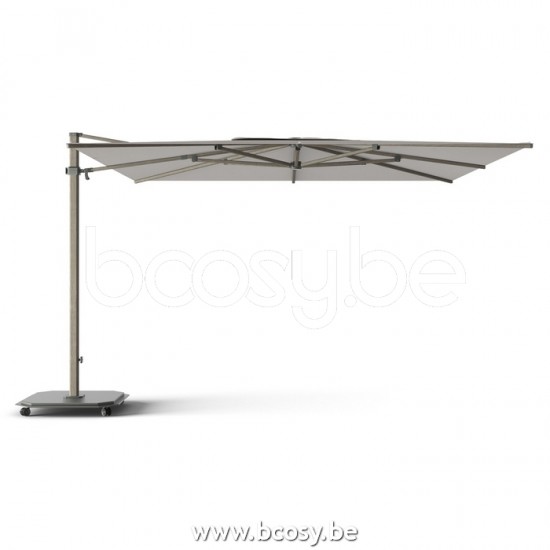 Jardinico JCP401 370x370 Square Cantilever Parasol Pole Cappuccino Canopy Umber Sunbrella Plus Marine.