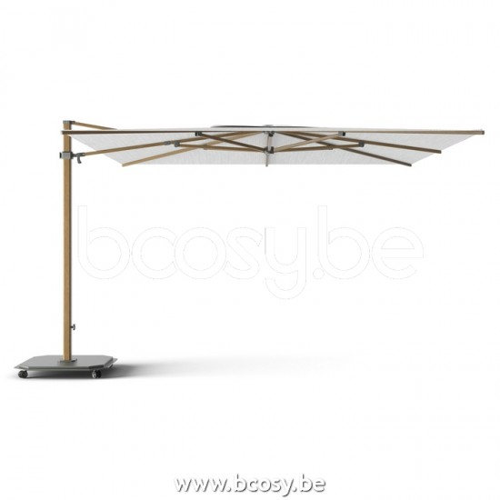 Jardinico JCP401 370x370 Square Cantilever Parasol Pole Alu Teak Canopy Ice Sunbrella Plus Marine.