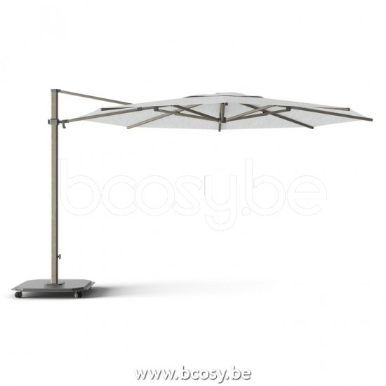 Jardinico JCP403 Ø400 Round Cantilever Parasol Pole Cappuccino Canopy Ice Sunbrella Plus Marine.