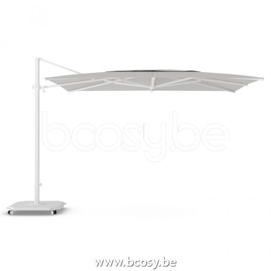 Jardinico JCP404 250B x350 Rectangular Cantilever Parasol Pole White Canopy Mooncrest Sunbrella Plus Marine.