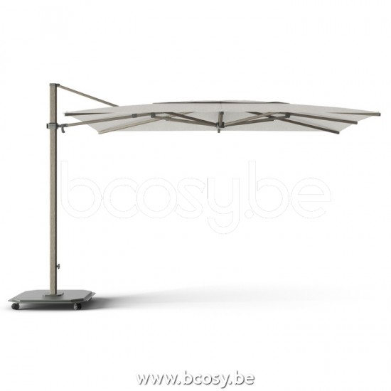 Jardinico JCP404 250B x350 Rectangular Cantilever Parasol Pole Cappuccino Canopy Cotton Sunbrella Plus Marine.