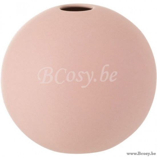 vases Jolipa Jline Vase Boule Ceramique Rose Pastel Small