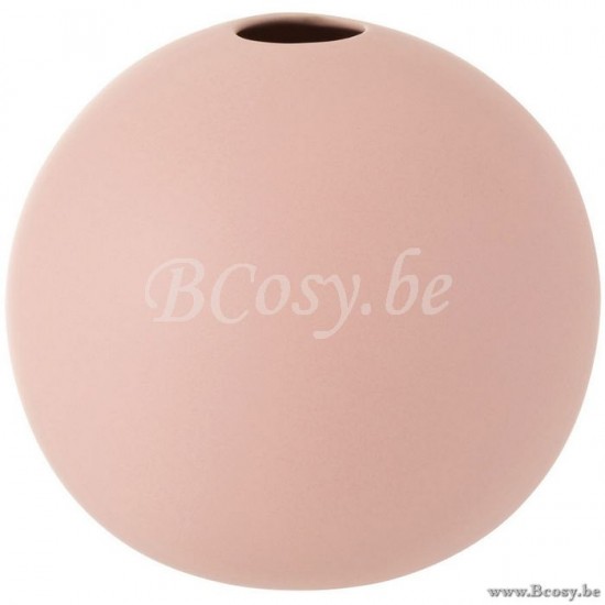 J Line Jline Vase Ball Ceramic Pastel Pink Medium