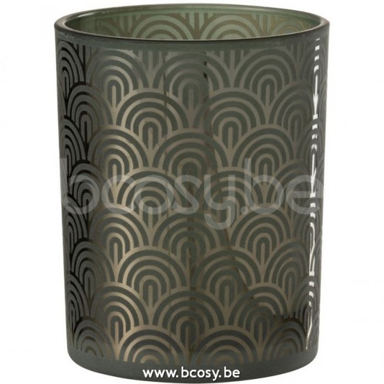 J Line Jline Windlicht Bogen Glas Grün Medium lanternen