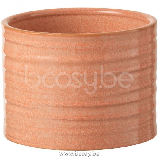 J Line Jline Bloempot Effen Rond Keramiek Pompelmoes Large