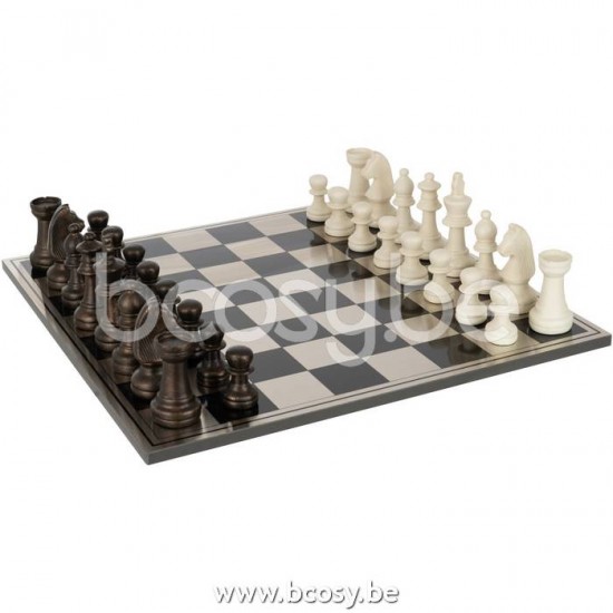 J Line Jline Chess Set Poly Mix chessboards in wood