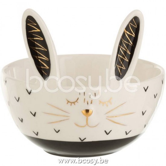 J Line Jline Bowl Rabbit Ceramic Small Ass2 bowls