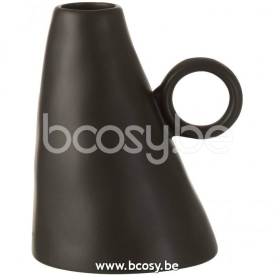 vases Jolipa J Line Jline Vase Incline Ceramique Noir