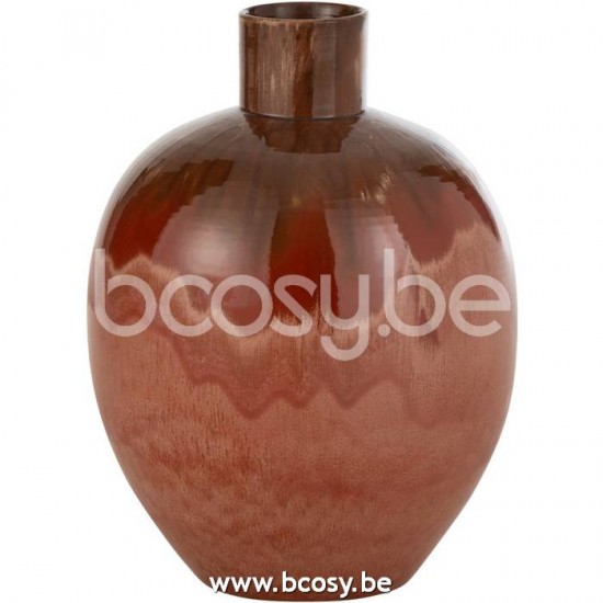 J Line Jline Vase Aline Oval Ceramic Red L