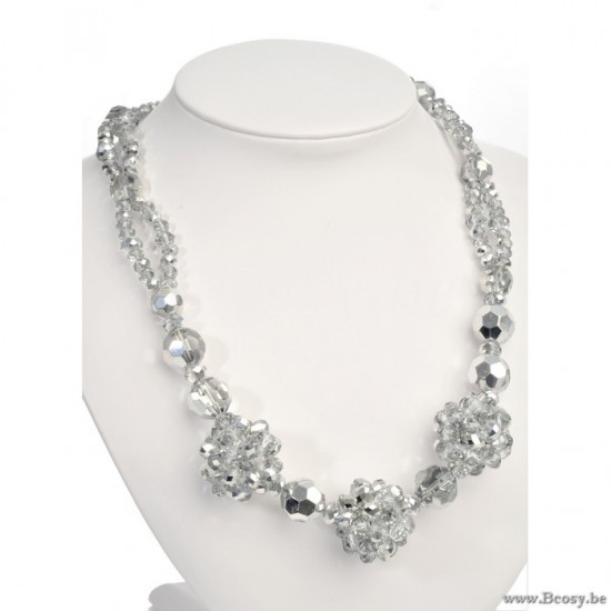 J Line Jline Collar Bolas Cristal Claro