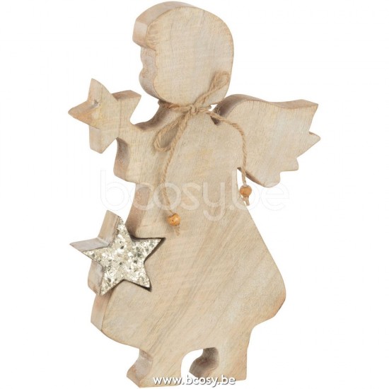 J Line Jline Angelo Stella Legno Di Mango Paillette Large Angel Estrella Mad Man Brillante L