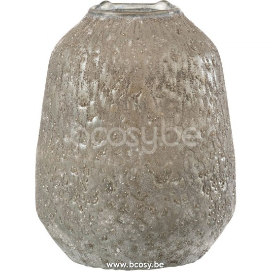 J Line Jline Jolipa 26640 Windlicht Glas Grijs Large