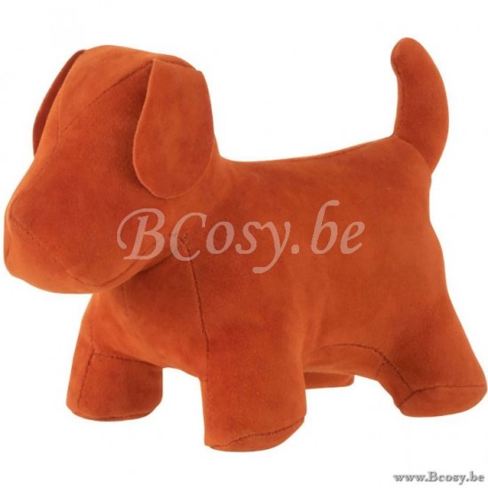 J Line Jline Hond Deco Mat Fluweel Oranje Small