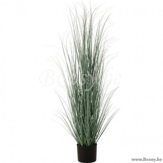 gazon décoratif Jolipa Jline Herbes En Pot Plastique Bleu Vert Large