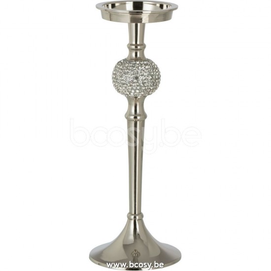 J Line Jline Jolipa 29067 Kaarshouder Op Voet Diamant Bol Aluminium Zilver Small