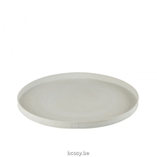 Jline Plateau Rond Klassiek Ijzer Wit Medium.
