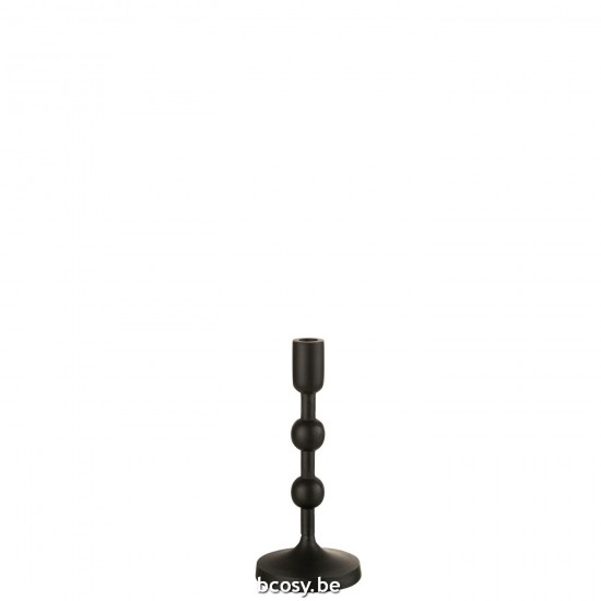 J Line Candeliere Palle Alluminio Nero Large Bolas De Candelero Aluminio Negro Large.