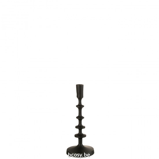 J Line Candleholder Izy Aluminium Black Small candleholders candle holders candlesticks.